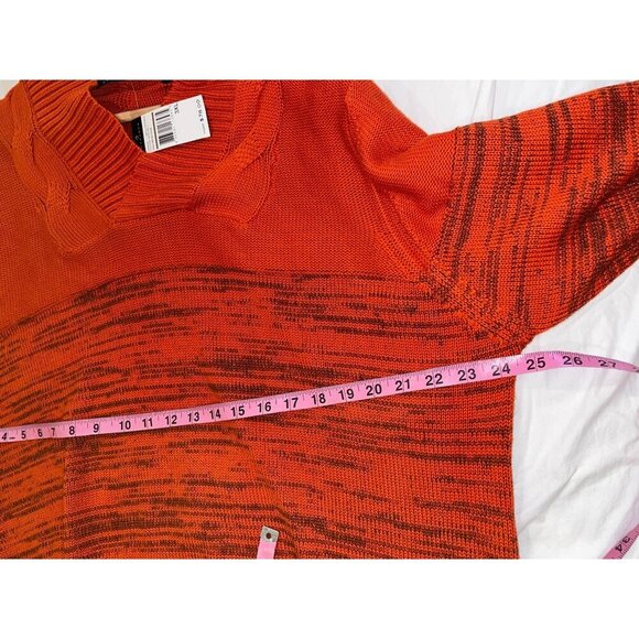NWT Sean John Orange Gradient Knit Pullover Shawl Collar Men Sweater Size 3XL - Picture 12 of 15